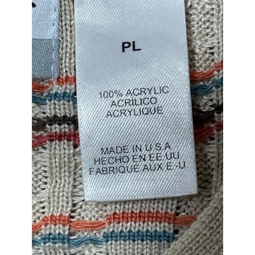 Women's Alfred Dunner Petite Crew Neck Sweater Beige Multicolor PL - Picture 4 of 7